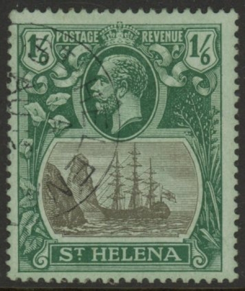 1922 St. Helena SG.93 1/6d grey & green/blue-green. fine used 1922 St. Helena SG.93 1/6d grey & green/blue-green. fine used