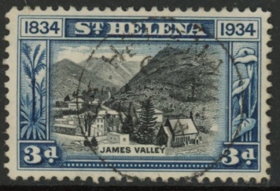 1934 St. Helena - SG.118 3d black & blue. (wmk Script) very fine used. 1934 St. Helena - SG.118 3d black & blue. (wmk Script) very fine used.