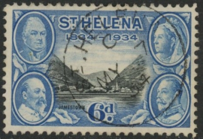 1934 St. Helena - SG.119 6d black & light blue. (wmk Script) very fine used. 1934 St. Helena - SG.119 6d black & light blue. (wmk Script) very fine used.