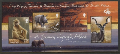 2013 IOM MS.1858 Journey Through Africa Mini Sheet U/M (MNH) 2013 IOM MS.1858 Journey Through Africa Mini Sheet U/M (MNH)