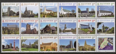 2016 IOM SG.2118-37 Churches of the Parish Walk Set of 17 values U/M (MNH) 2016 IOM SG.2118-37 Churches of the Parish Walk Set of 17 values U/M (MNH)