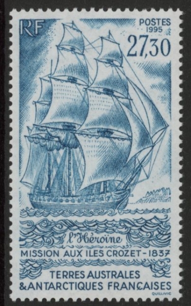 1995 French Antarctic. SG.344 Expedition of Heroline to Crozet Islands. 1 value. U/M (MNH) 1995 French Antarctic. SG.344 Expedition of Heroline to Crozet Islands. 1 value. U/M (MNH)