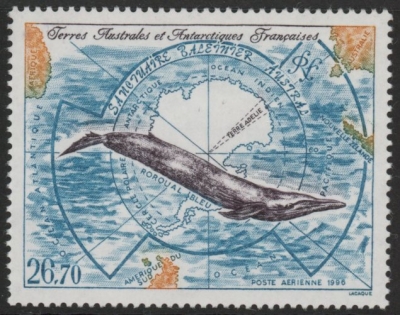 1996 French Antarctic. SG.359 'Air'. - Southern Whale Sanctuary. 1 value. U/M (MNH) 1996 French Antarctic. SG.359 'Air'. - Southern Whale Sanctuary. 1 value. U/M (MNH)