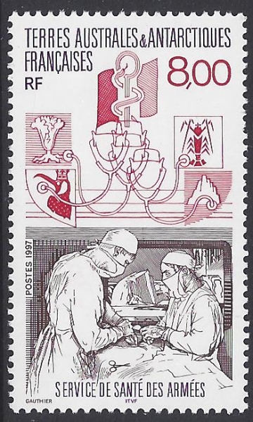 1997 French Antarctic. SG.368 Forces Health Service. 1 value. U/M (MNH) 1997 French Antarctic. SG.368 Forces Health Service. 1 value. U/M (MNH)