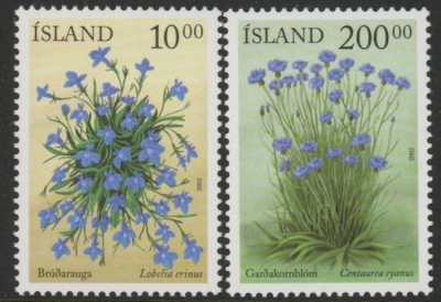 2002 Iceland SG.1024-5 Summer Flowers Set of 2 values U/M (MNH) 2002 Iceland SG.1024-5 Summer Flowers Set of 2 values U/M (MNH)