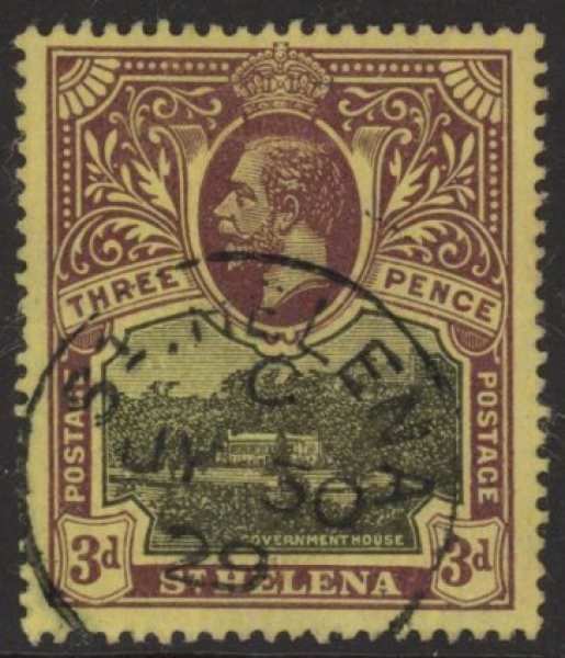 1913 St Helena SG.77 3d black & purple/yellow. fine used. 1913 St Helena SG.77 3d black & purple/yellow. fine used.
