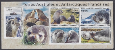 2010 French Antarctic MS.626 Sea Lions of Amsterdam Island Mini Sheet U/M (MNH) 2010 French Antarctic MS.626 Sea Lions of Amsterdam Island Mini Sheet U/M (MNH)