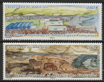 2011 French Antarctic SG.654-5 Alfred Faure Research Station Set of 2 values U/M (MNH) 2011 French Antarctic SG.654-5 Alfred Faure Research Station Set of 2 values U/M (MNH)