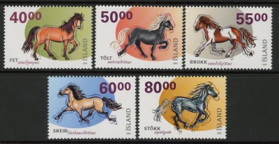 2001 Iceland SG.994-8 Horses Set of 5 values U/M (MNH) 2001 Iceland SG.994-8 Horses Set of 5 values U/M (MNH)