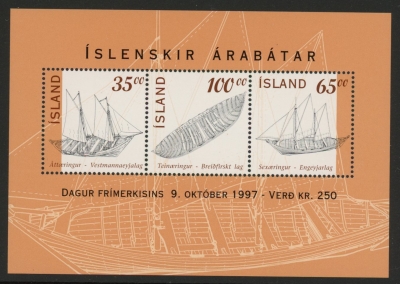 1997 Iceland MS.889 Stamp Day Boats Mini Sheet U/M (MNH) 1997 Iceland MS.889 Stamp Day Boats Mini Sheet U/M (MNH)