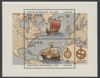 1992 Iceland MS.787 Europa Mini Sheet U/M (MNH) 1992 Iceland MS.787 Europa Mini Sheet U/M (MNH)