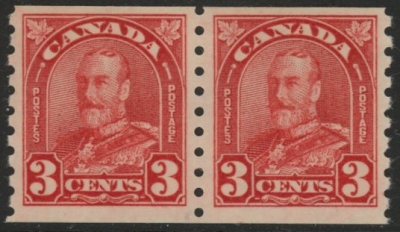 1931 Canada SG.309 3c scarlet imperf x perf 8½ horizontal pair u/m (MNH) 1931 Canada SG.309 3c scarlet imperf x perf 8½ horizontal pair u/m (MNH)
