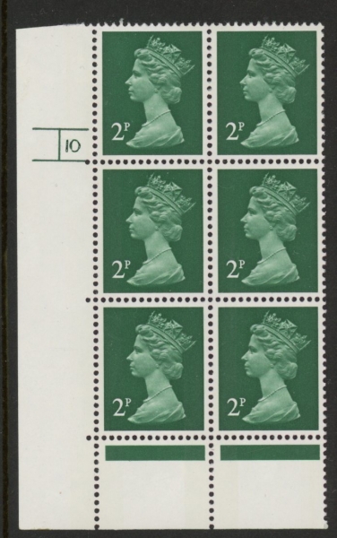 U80 (x849) Harrison 2p green (FCP) PVAD. cyld 10 no dot. phos 30 U/M (MNH) U80 (x849) Harrison 2p green (FCP) PVAD. cyld 10 no dot. phos 30 U/M (MNH)