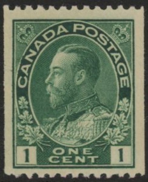 1914 Canada SG.217 1c blue green Perf 12 x Imperf u/m (MNH) 1914 Canada SG.217 1c blue green Perf 12 x Imperf u/m (MNH)