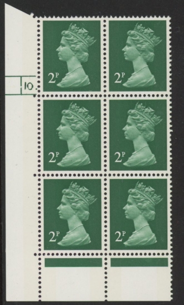 U80 (x849) Harrison 2p green. FCP/PVAD. cyld 10 dot. phos 17.U/M (MNH) U80 (x849) Harrison 2p green. FCP/PVAD. cyld 10 dot. phos 17.U/M (MNH)