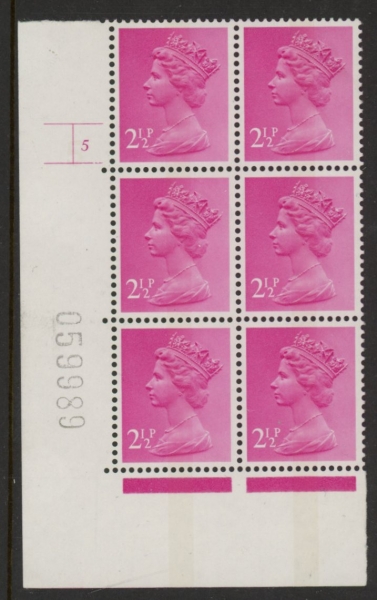 U86 (x-) Harrison 2½p magenta CB . OCP/PVA. cyld 5 no dot. phos 5 .U/M (MNH) U86 (x-) Harrison 2½p magenta CB . OCP/PVA. cyld 5 no dot. phos 5 .U/M (MNH)