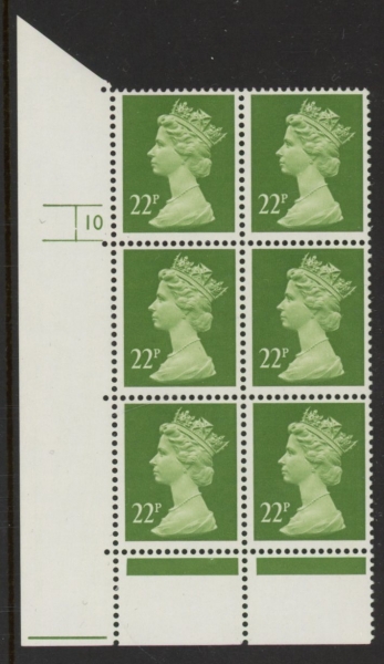 U280 (x963) Harrison 22p yellow-green . ACP/PVAD. cyld 10 no dot .U/M (MNH) U280 (x963) Harrison 22p yellow-green . ACP/PVAD. cyld 10 no dot .U/M (MNH)