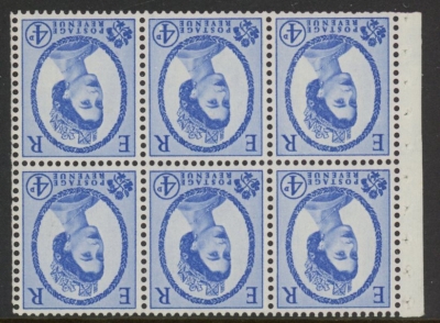 SB105a 6 x 4d crowns wmk. Inverted perf I. (good perfs).U/M (MNH) SB105a 6 x 4d crowns wmk. Inverted perf I. (good perfs).U/M (MNH)