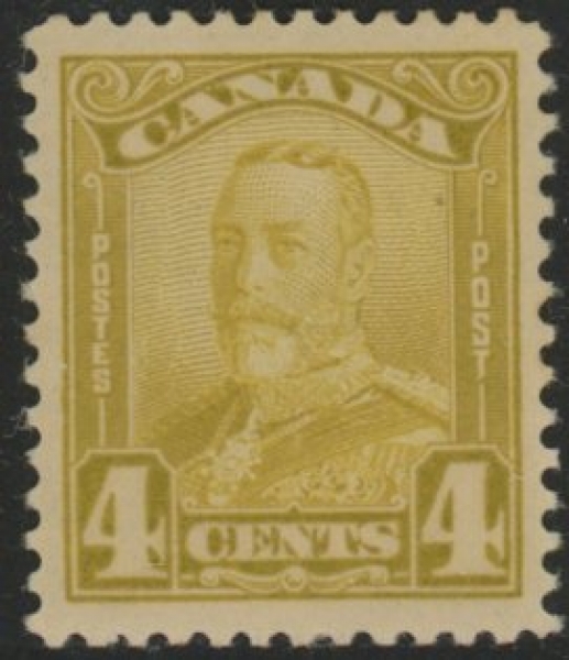 1929 Canada SG.278 4c olive-bistre mounted mint 1929 Canada SG.278 4c olive-bistre mounted mint