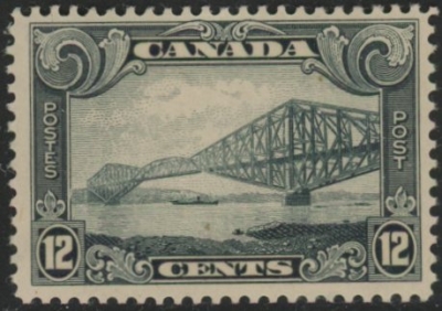 1929 Canada SG.282 12c grey quebec bridge mounted mint 1929 Canada SG.282 12c grey quebec bridge mounted mint