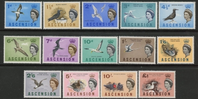 1963 Ascension Island. SG.70-83 Birds set 14 values mounted mint 1963 Ascension Island. SG.70-83 Birds set 14 values mounted mint