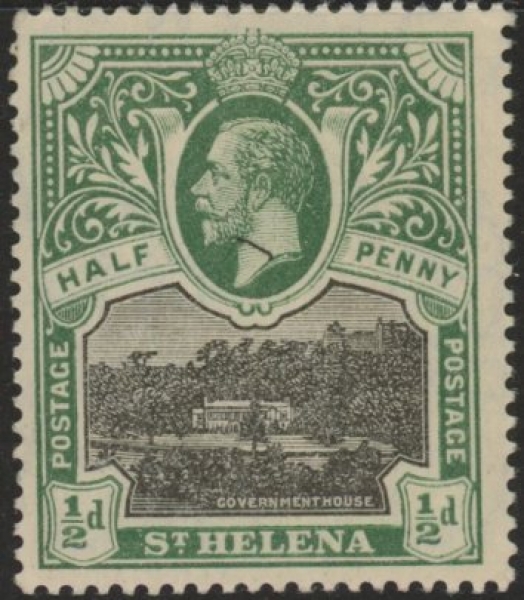1912 St. Helena SG.72 ½d black and green mounted mint 1912 St. Helena SG.72 ½d black and green mounted mint