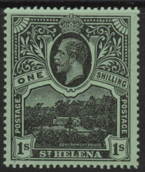 193 ST. Helena SG.79 1s black/green mounted mint 193 ST. Helena SG.79 1s black/green mounted mint