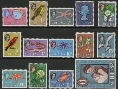 1961-5 St Helena SG.176-89 14 values mounted mint 1961-5 St Helena SG.176-89 14 values mounted mint