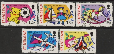 1993 St. Helena SG.648-52 Christmas Toys Set of 5 values Used 1993 St. Helena SG.648-52 Christmas Toys Set of 5 values Used