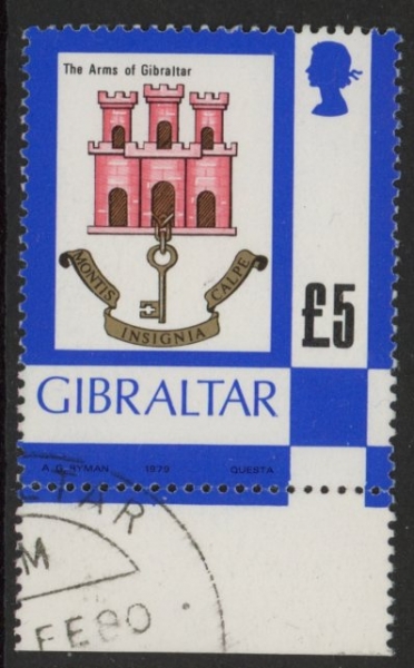1979 Gibraltar SG.389a Arms of Gibraltar used 1979 Gibraltar SG.389a Arms of Gibraltar used