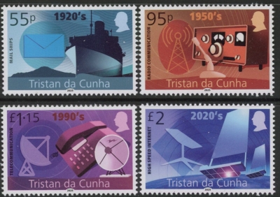 2025 Tristan Da Cunha. SG.TBA Communications set 4 values U/M (MNH) 2025 Tristan Da Cunha. SG.TBA Communications set 4 values U/M (MNH)