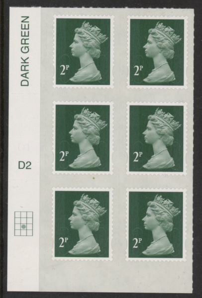 U2921 2p 2B deep green M14L cyld. D2 grid position R3 C2 DLR U/M (MNH) U2921 2p 2B deep green M14L cyld. D2 grid position R3 C2 DLR U/M (MNH)