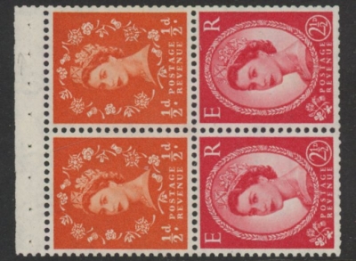 SB13a Crowns 2x½d. 2x 2½d, wmk.sideways right. perf AP good perfs.U/M (MNH) SB13a Crowns 2x½d. 2x 2½d, wmk.sideways right. perf AP good perfs.U/M (MNH)
