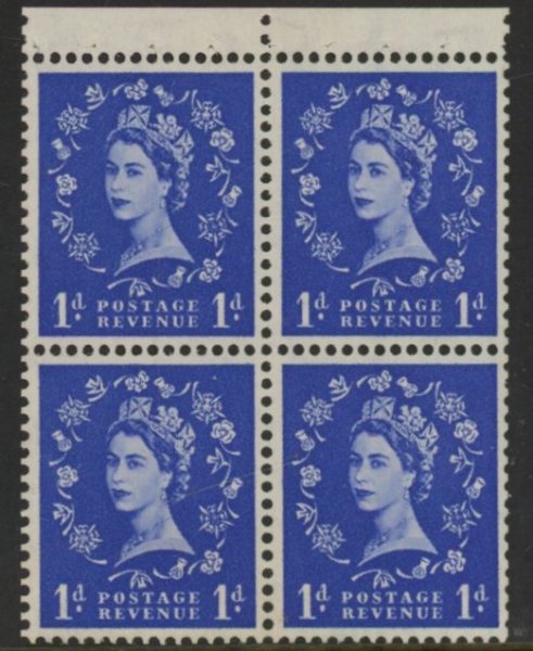 SB21 Tudor Crown watermark upright. 4 x 1d, perf P (good perfs) U/M (MNH) SB21 Tudor Crown watermark upright. 4 x 1d, perf P (good perfs) U/M (MNH)