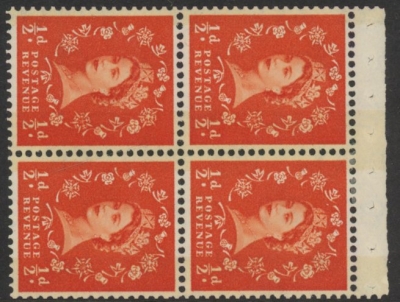 SB18 Crowns 4x½d, wmk. sideways left. perf AP( (good perfs) U/M (MNH) SB18 Crowns 4x½d, wmk. sideways left. perf AP( (good perfs) U/M (MNH)