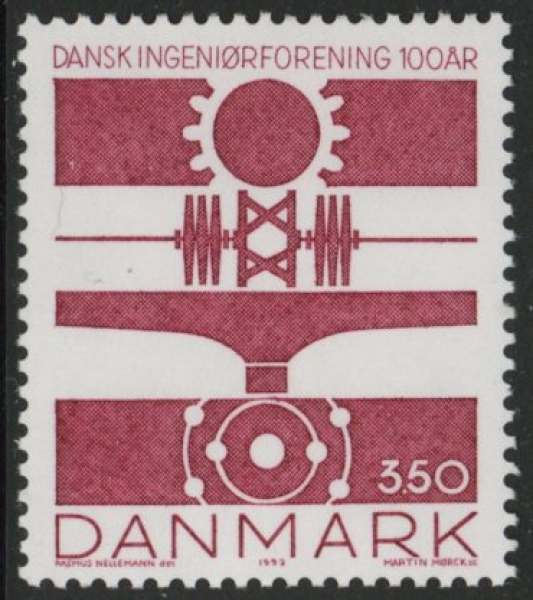 1992 Denmark SG.975 Society of Chemical,Civil Engineers U/M (MNH) 1992 Denmark SG.975 Society of Chemical,Civil Engineers U/M (MNH)