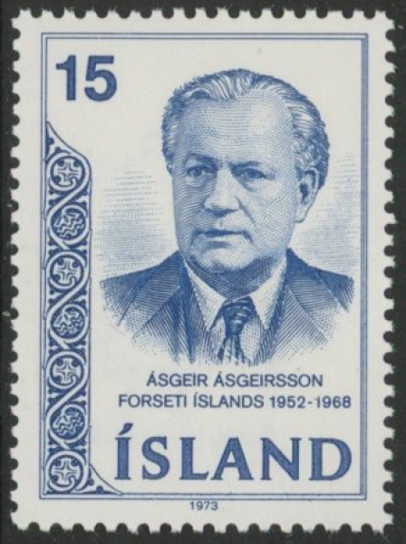 1973 Iceland SG.512a inv wmk Death Anniv of Asgeir Asgeirsson U/M (MNH) 1973 Iceland SG.512a inv wmk Death Anniv of Asgeir Asgeirsson U/M (MNH)