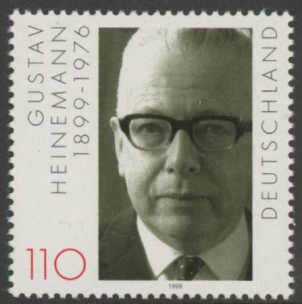 1999 Germany SG.2916 Birth Cent of Gustav Heinemann U/M (MNH) 1999 Germany SG.2916 Birth Cent of Gustav Heinemann U/M (MNH)