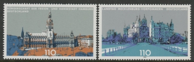 1999 Germany SG.2893-4 Federal State Buildings (3rd Series) U/M (MNH) 1999 Germany SG.2893-4 Federal State Buildings (3rd Series) U/M (MNH)