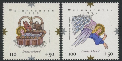 1999 Germany SG.2934-5 Christmas Set of 2 values U/M (MNH) 1999 Germany SG.2934-5 Christmas Set of 2 values U/M (MNH)