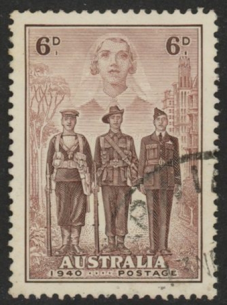 1940 Australia SG.199 6d brown Imperial Forces Used 1940 Australia SG.199 6d brown Imperial Forces Used