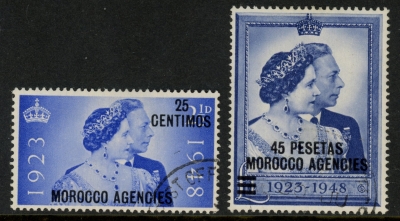 1948 Morocco Agencies SG.176-7 RSW Set of 2 values Used 1948 Morocco Agencies SG.176-7 RSW Set of 2 values Used