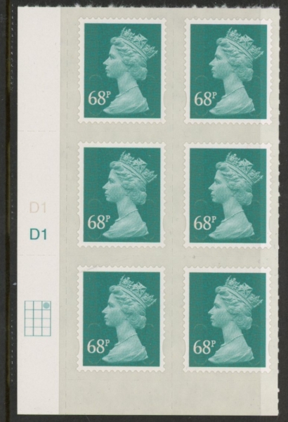 U2926 68p deep turquoise green M11L cyld. D1 grid position R1 C3 DLR U/M (MNH) U2926 68p deep turquoise green M11L cyld. D1 grid position R1 C3 DLR U/M (MNH)