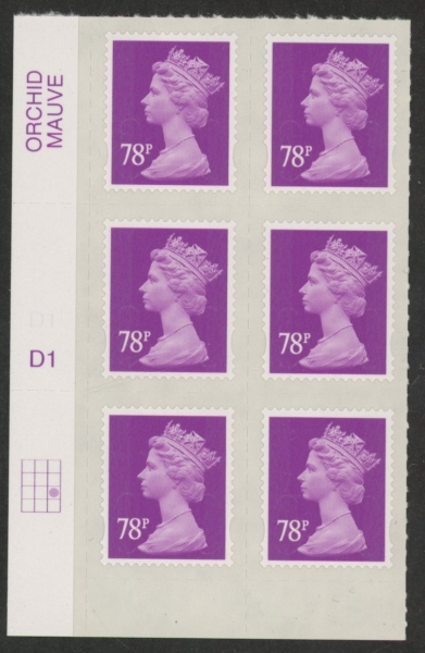 U2928 78p 2B mauve MA13 cyld. D1 grid position R3 C3 DLR U/M (MNH) U2928 78p 2B mauve MA13 cyld. D1 grid position R3 C3 DLR U/M (MNH)
