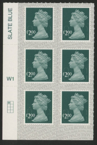 U2955 £2.00 dp.blue-blue M19L cyld. W1 grid position R1 C1 SBP L/s Walsall U/M (MNH) U2955 £2.00 dp.blue-blue M19L cyld. W1 grid position R1 C1 SBP L/s Walsall U/M (MNH)