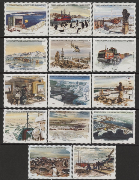 2001 French Antarctic SG.454-67 Adelie Land Booklet stamps Set of 14 values U/M (MNH) 2001 French Antarctic SG.454-67 Adelie Land Booklet stamps Set of 14 values U/M (MNH)