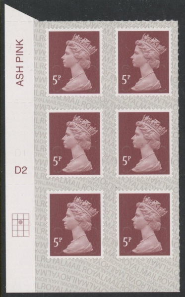 U2922 5p dull red-brown M17L Cyld. D2 grid position R2 C2 SBP L/s DLR U/M (MNH) U2922 5p dull red-brown M17L Cyld. D2 grid position R2 C2 SBP L/s DLR U/M (MNH)