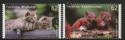 2015 Germany SG.3951-2 Young Animals Set of 2 values U/M (MNH) 2015 Germany SG.3951-2 Young Animals Set of 2 values U/M (MNH)