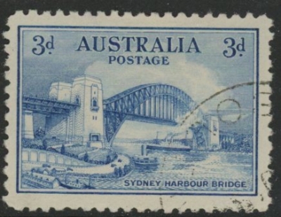 1932 Australia SG.142 3d Sydney Harbour Bridge Used 1932 Australia SG.142 3d Sydney Harbour Bridge Used