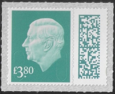VTBA £3.80 green M26L MAIL new Tarrif (from sheet) U/M (MNH VTBA £3.80 green M26L MAIL new Tarrif (from sheet) U/M (MNH